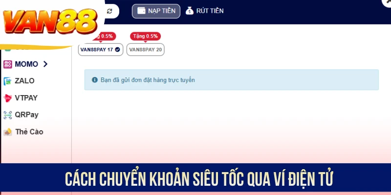 Cách chuyển khoản siêu tốc qua ví điện tử